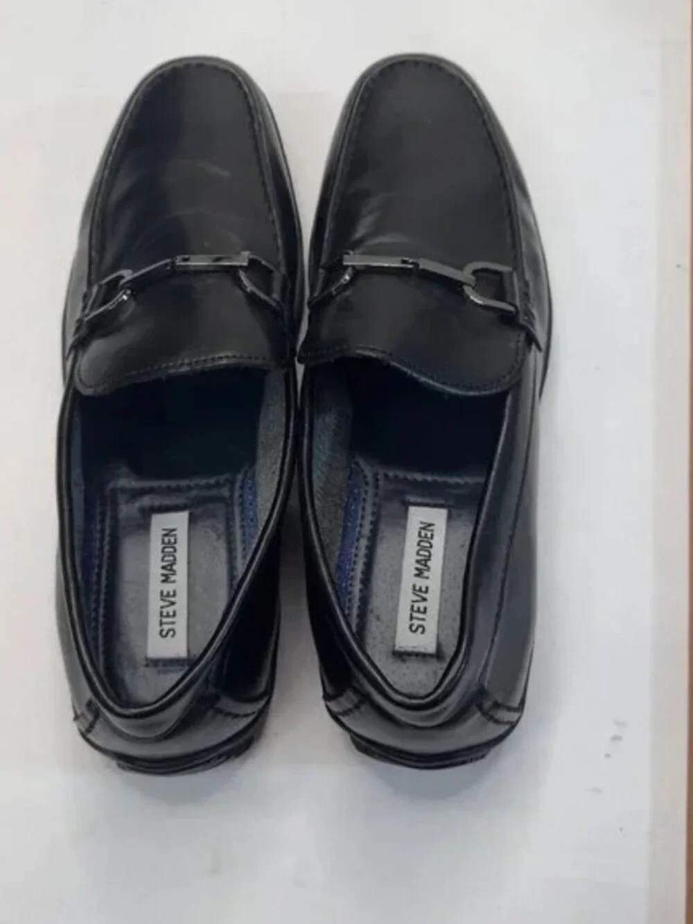 Steve Madden P-Pellea PU Uppers Slip-on Rubber Soles Loafers Black Size 10M